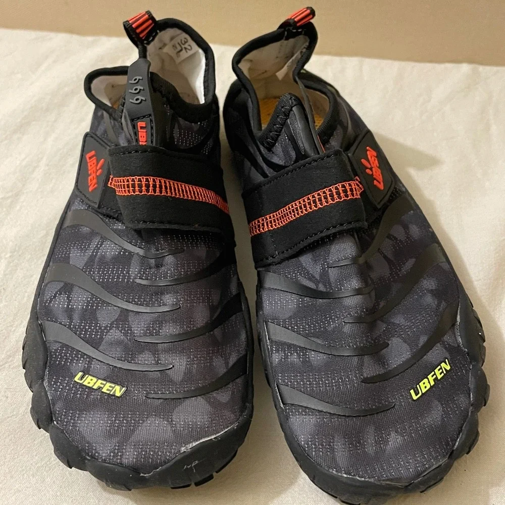 NEW Kids Size 32 Barefoot Water Shoes Black Camo Quick Dry Aqua Shoes UBFEN